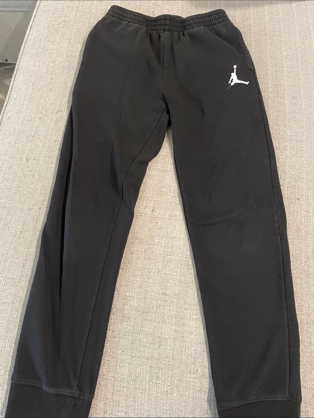 Jordan Black Kids Jogger Pants with White Jumpman